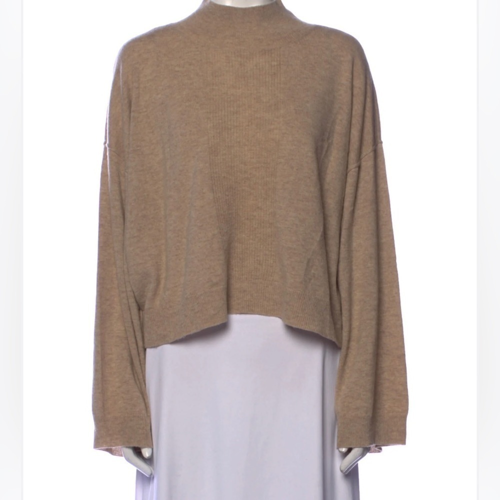 ATM Anthony Thomas Melillo cashmere Wool wide sleeve Mock Neck Sweater - Picture 2 of 8